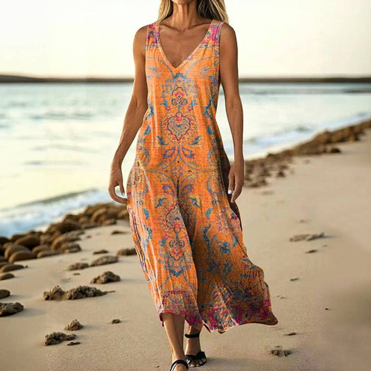 Robe À Imprimé Ethnique Vintage